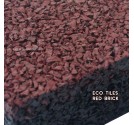 RUBBER SAFETY FLOORING ECO TILES (แผ่นยางกันกระแทก รุ่นเม็ด) RED BRICK SIZE 50x50x2.5CM WEIGHT 5KG 1Y.